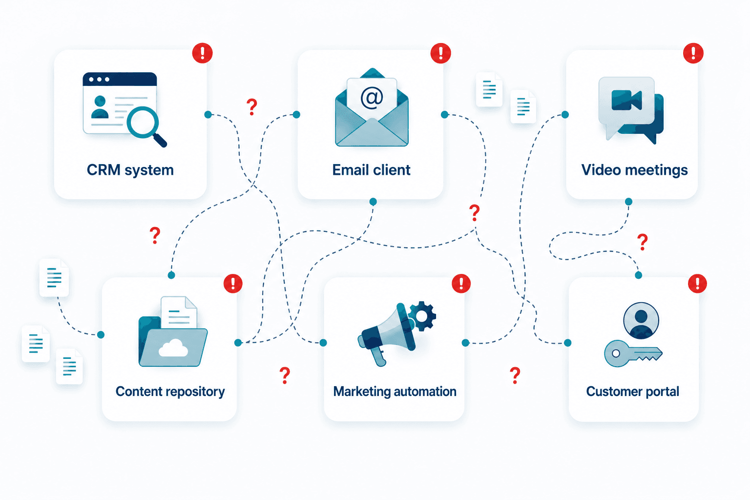 Fragmented Tech Stack Illustration